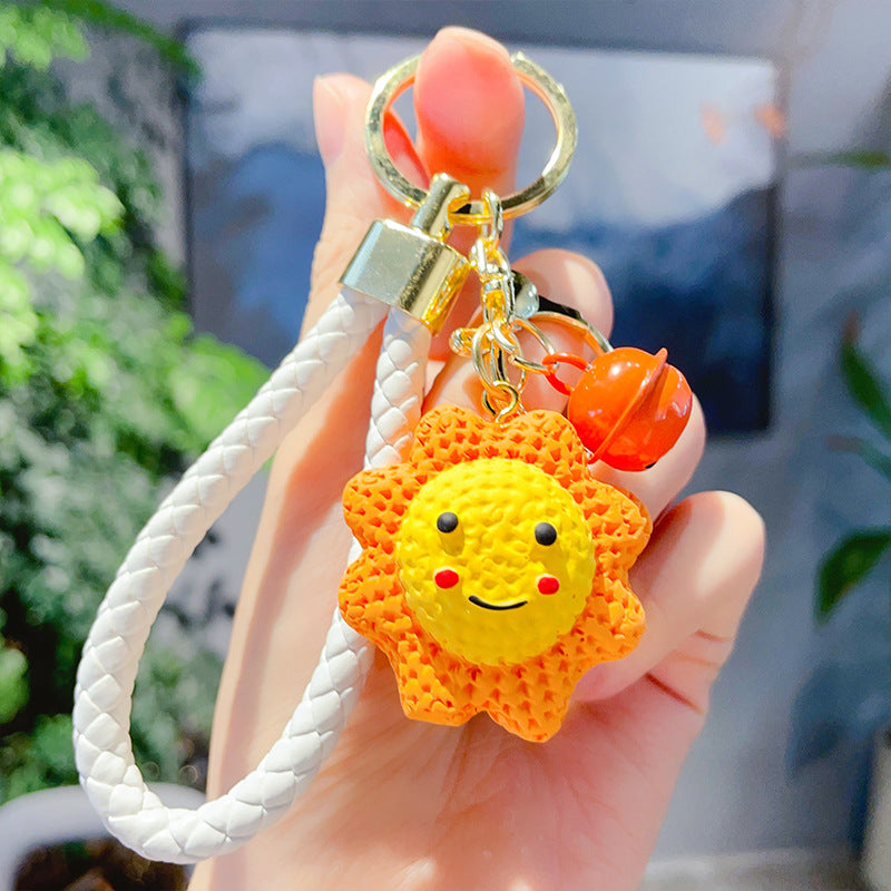 Wholesale Cute Star Moon Rainbow Sun Doll Doll Resin Keychain